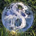 boule en verre transparente de cristal de laser de 3D, boule claire de cristal de K9